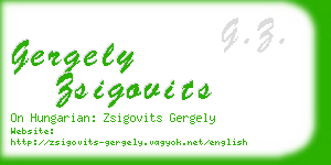 gergely zsigovits business card